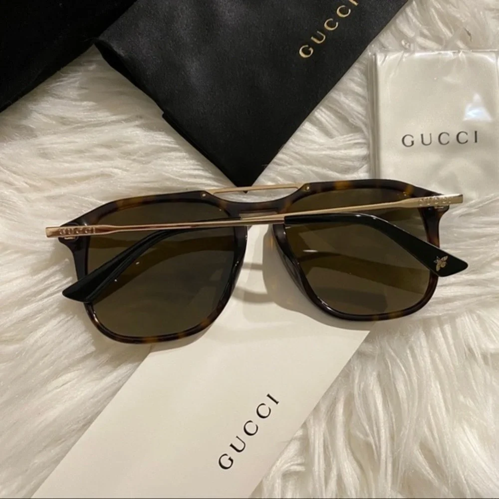 New Gucci 55mm brow bar sunglasses